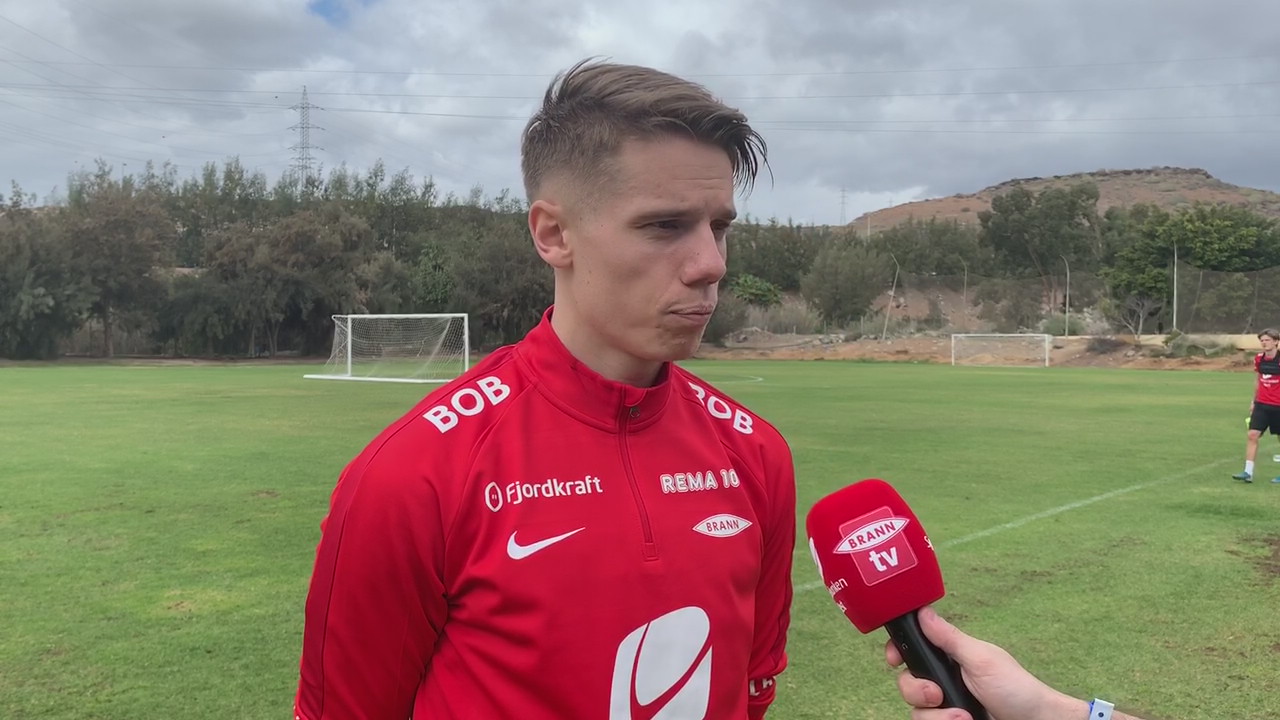 Robert Taylor etter sin første Brann-trening